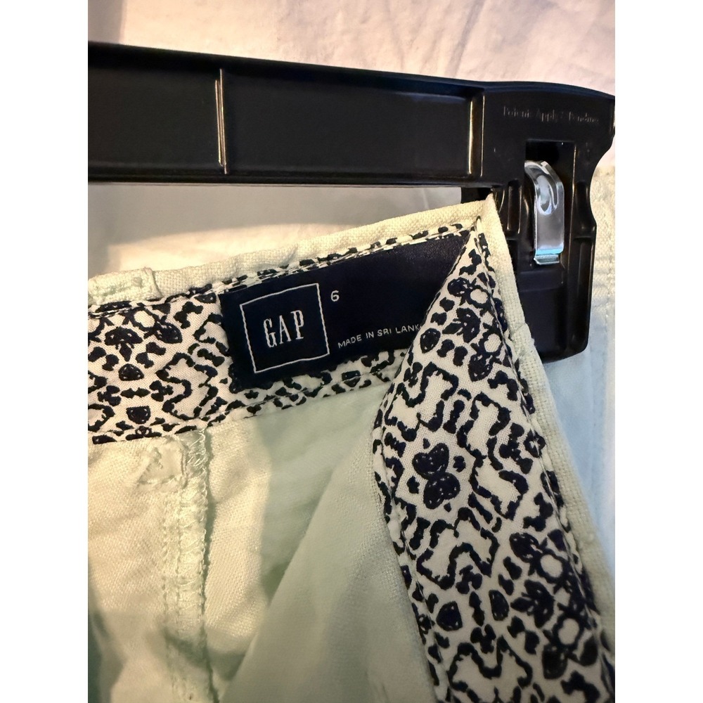 Gap Womens‎ Mint Green Linen Blend Utility Patch Pocket Shorts Size 6 - Picture 3 of 5